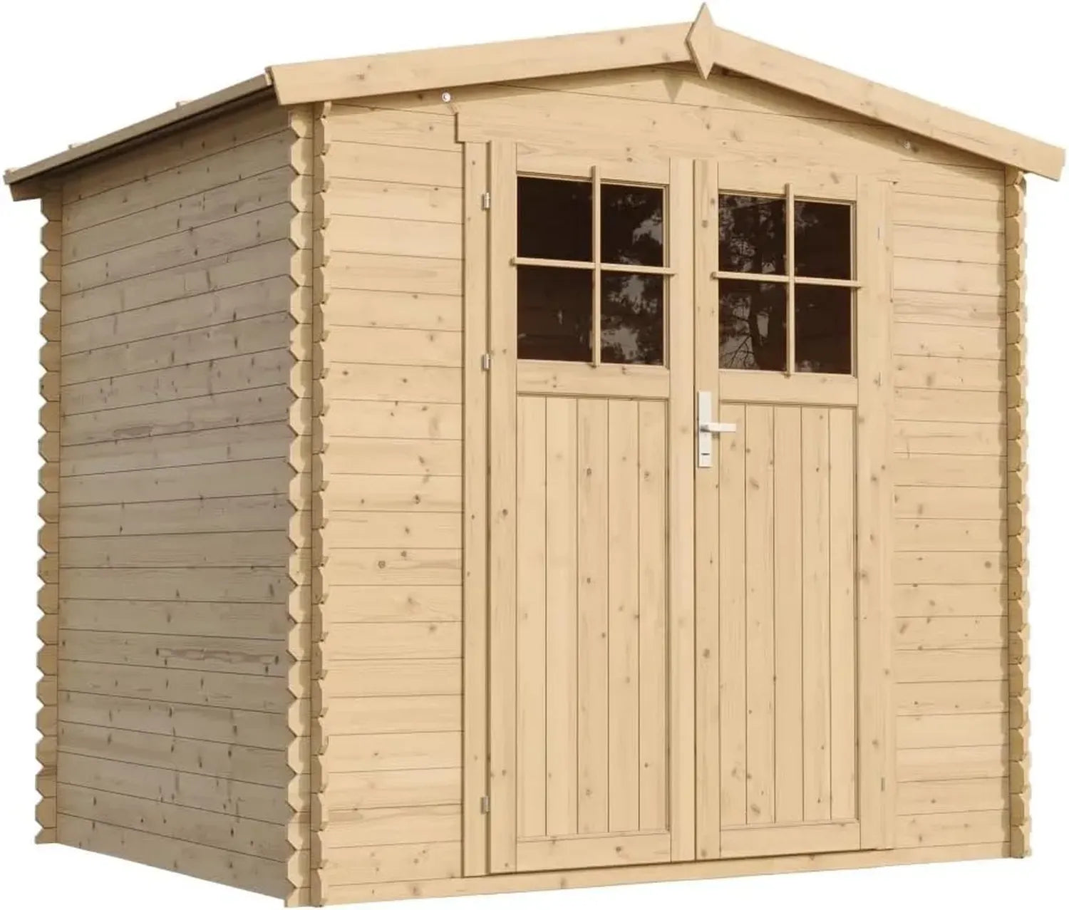 Geräteschuppen aus Holz mit abschließbarer Tür und imprägniertem Boden - 3,53 m², 2316x226x218 cm - TIMBELA M369F+M369G