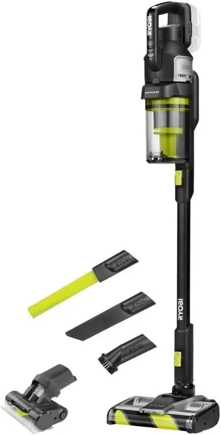 RYOBI 18V ONE+ Kabelloser Bodenstaubsauger, bürstenlos, mit Dual-Zyklon-HEPA-Filter und 135 AW Saugleistung, Anthrazit, ohne Akku und Ladegerät