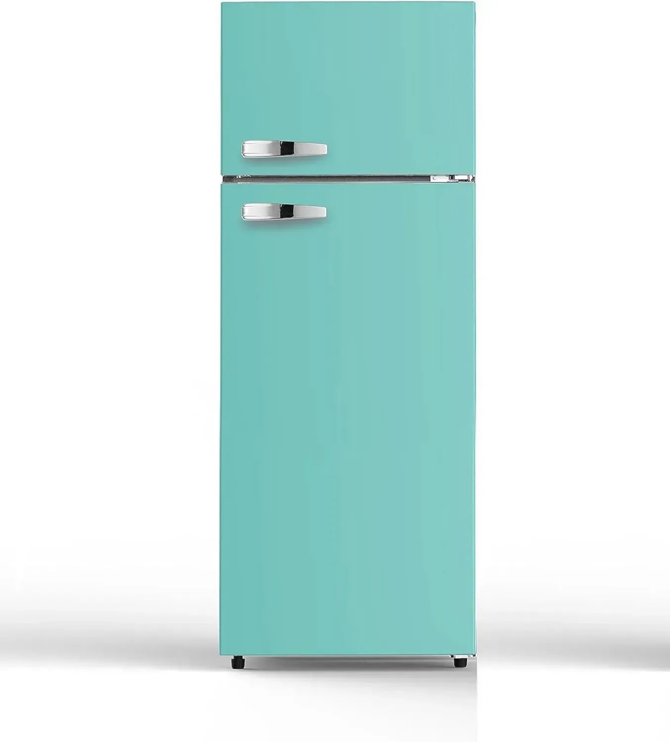Retro Kühl-Gefrierkombination 206L, Hellblau, leise 40 dB, 4-Sterne-Gefrierfach